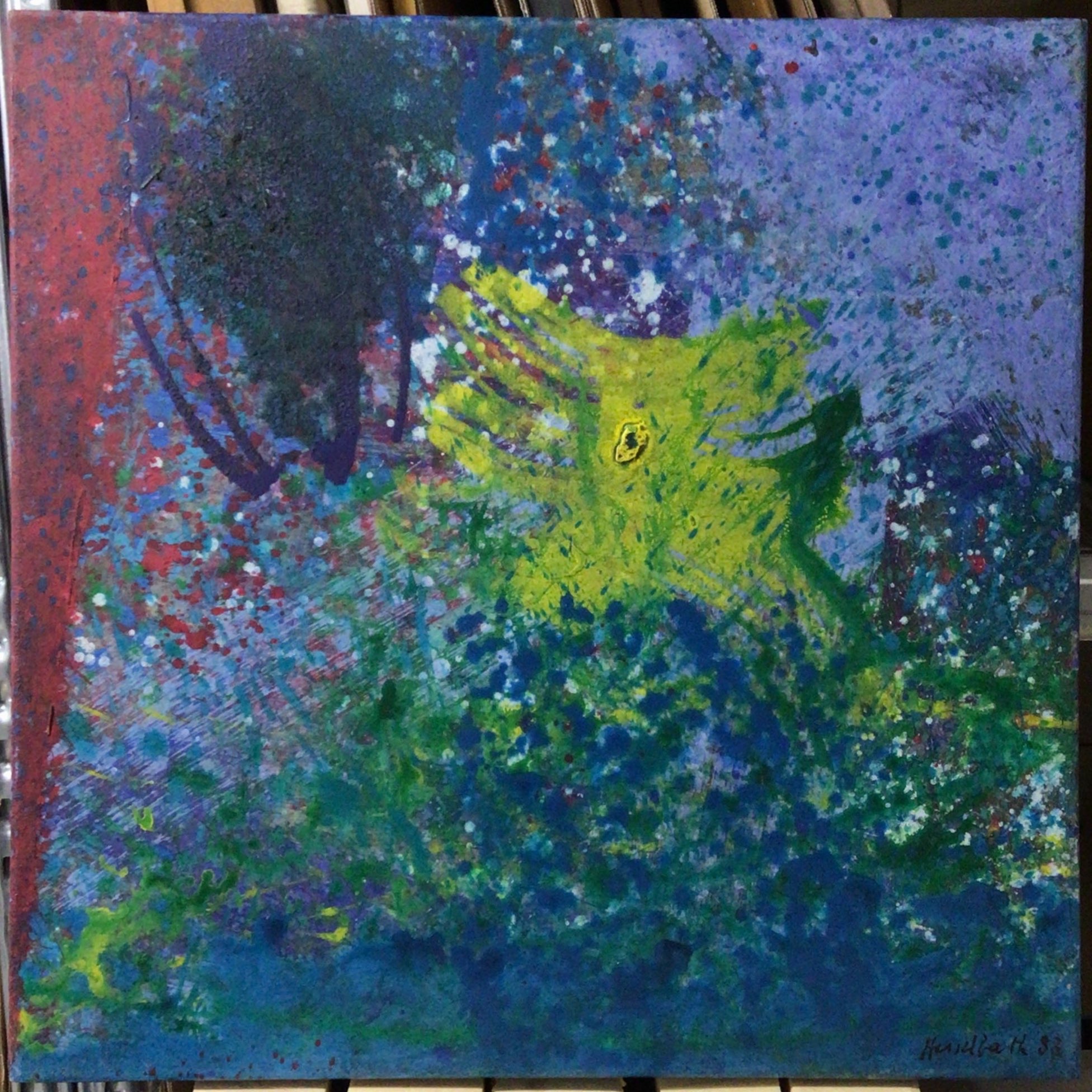 Au premier coup 1983 – Acrylique, Bois croisé, 50x50 cm