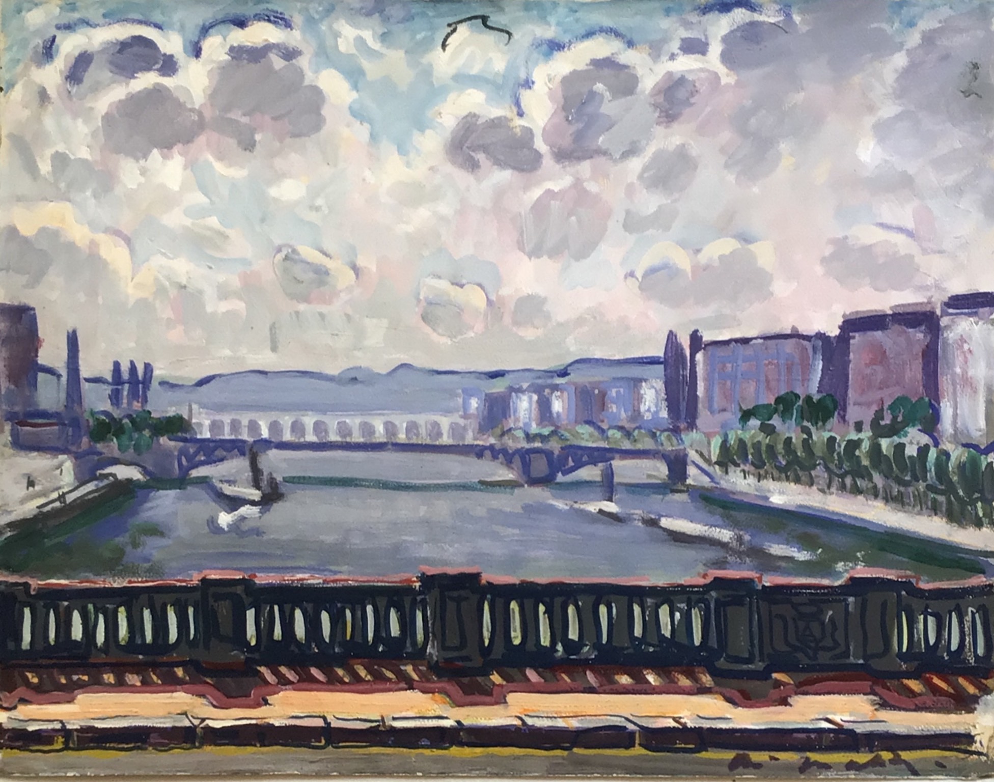 <i>Paris</i> Vers 1930 – Gouache, Papier, 48 x 63 cm