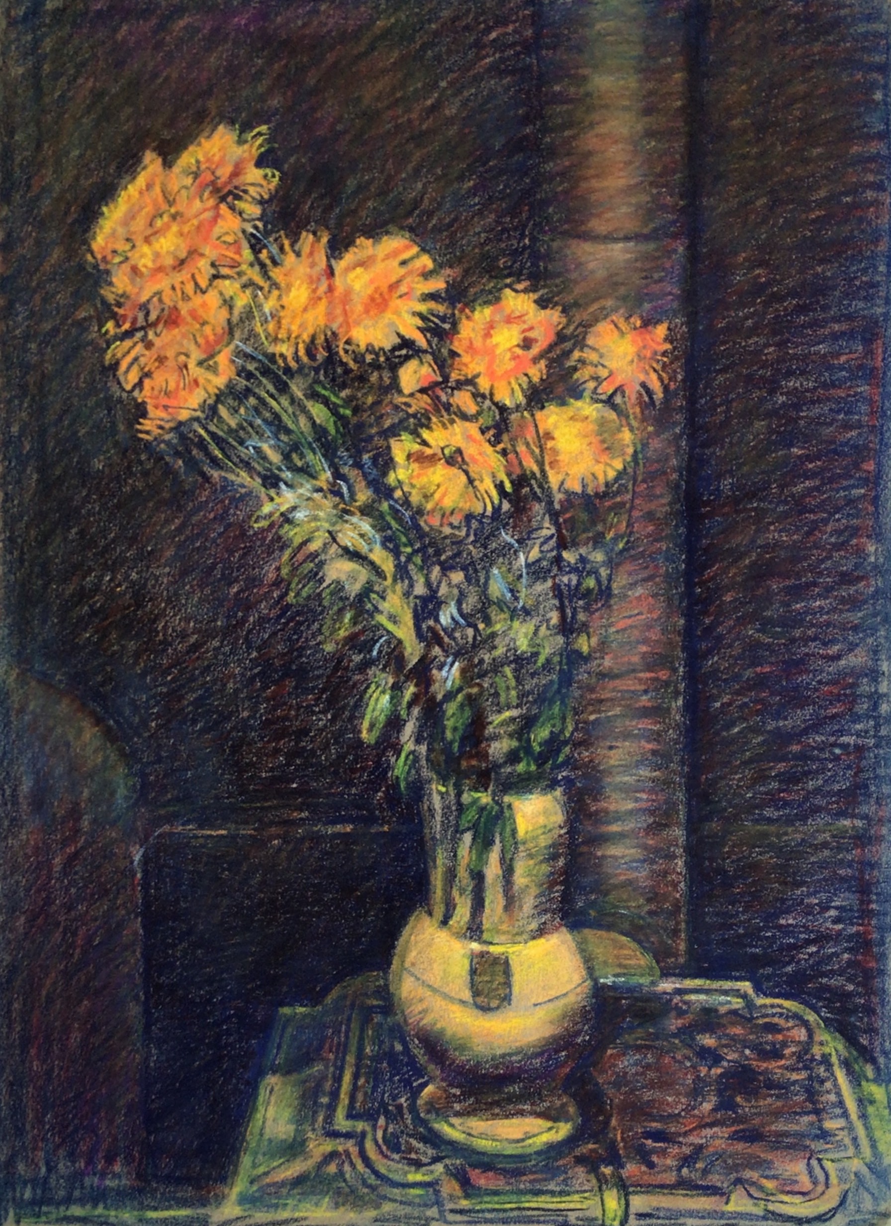 <i>Fleurs</i> Vers 1930 – Papier, Pastel, 63 x 47 cm