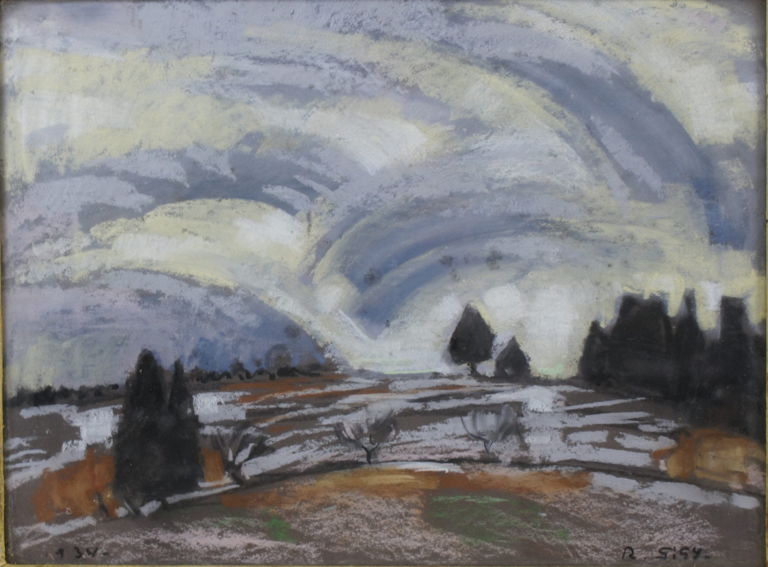 <i>Paysage</i> 1934 – Pastel, 26,5x36 cm
