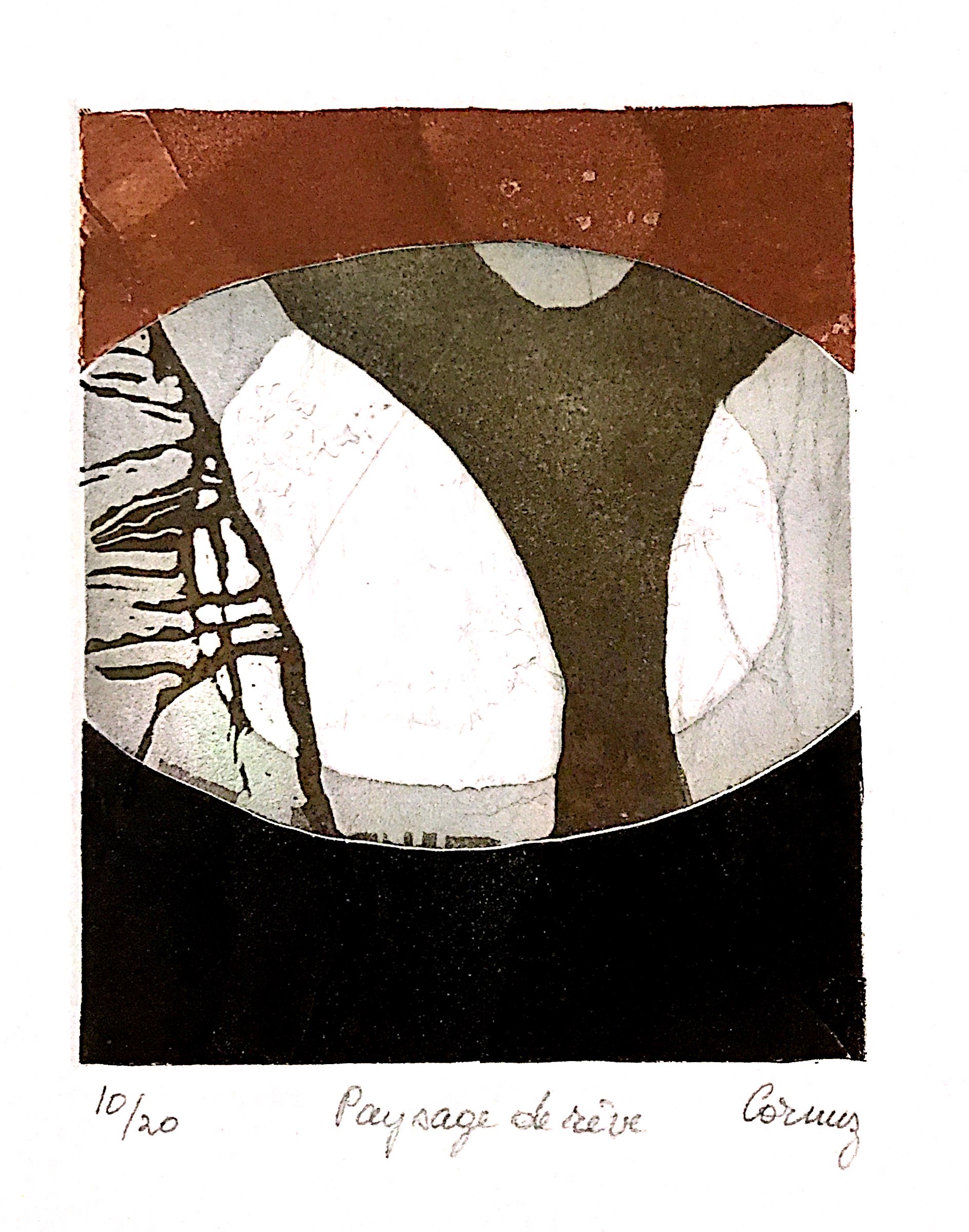 Paysage de rêve 1973 – Aquatinte, Papier, 25x33 cm