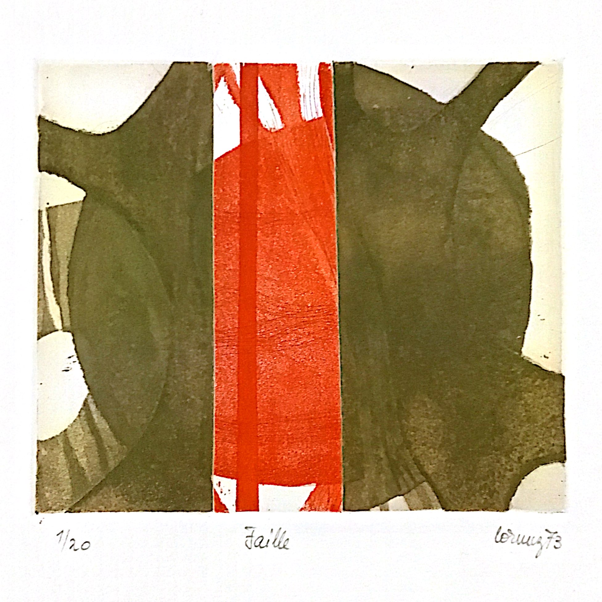 Faille 1973 – Aquatinte, Eau forte, Papier, 25x32,5 cm