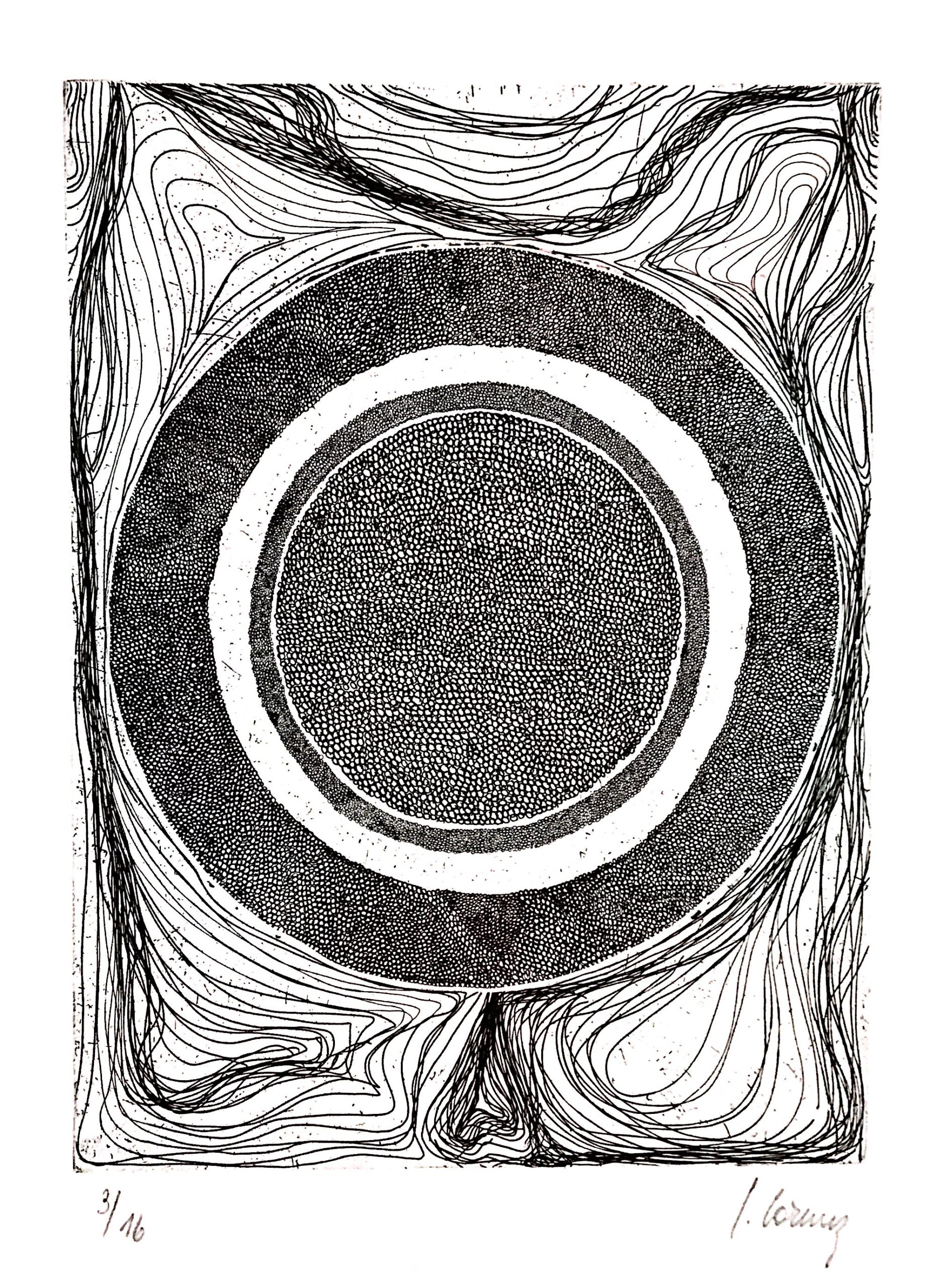 Sans titre 1973 – Eau forte, Papier, 33x50,5 cm