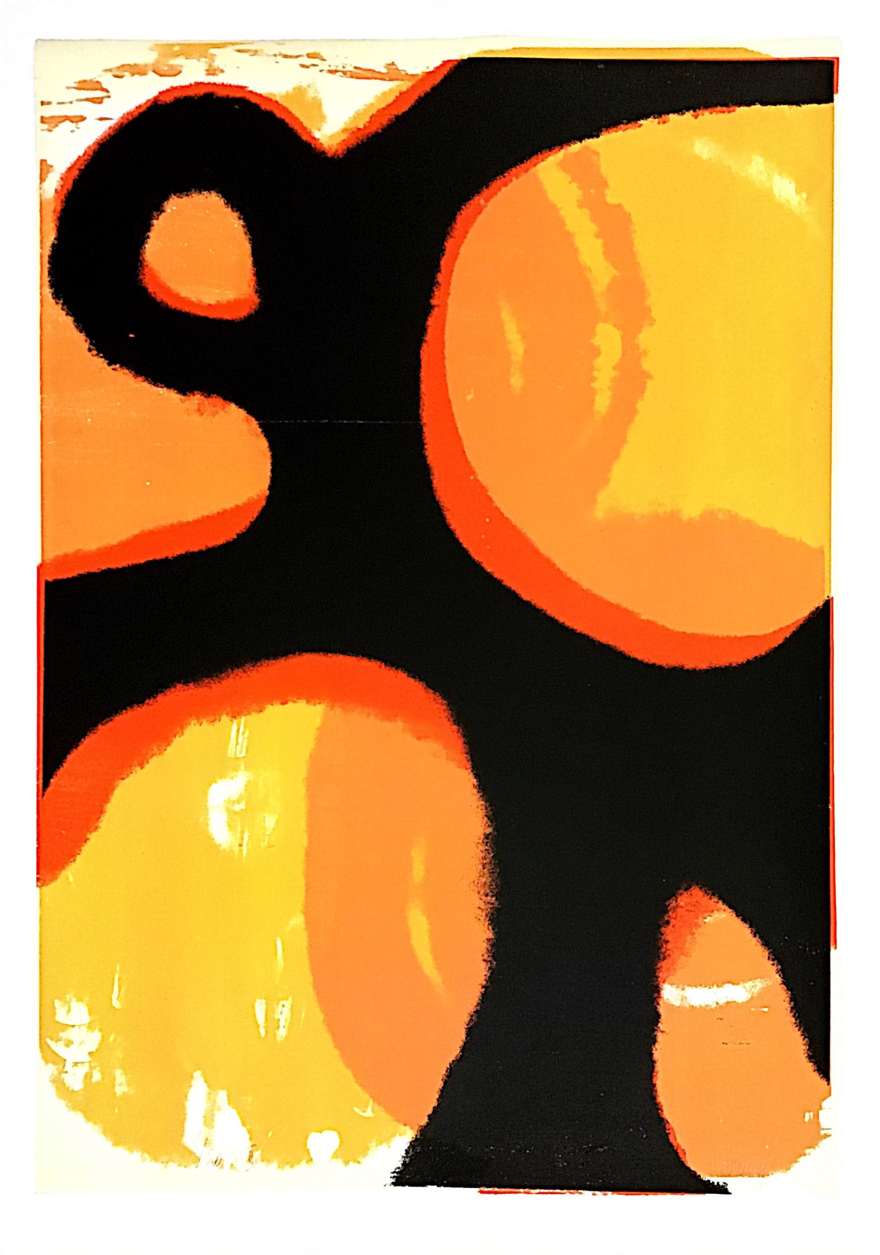 <i>Composition avec silhouette</i> 1969 – Papier, Sérigraphie, 54x76 cm