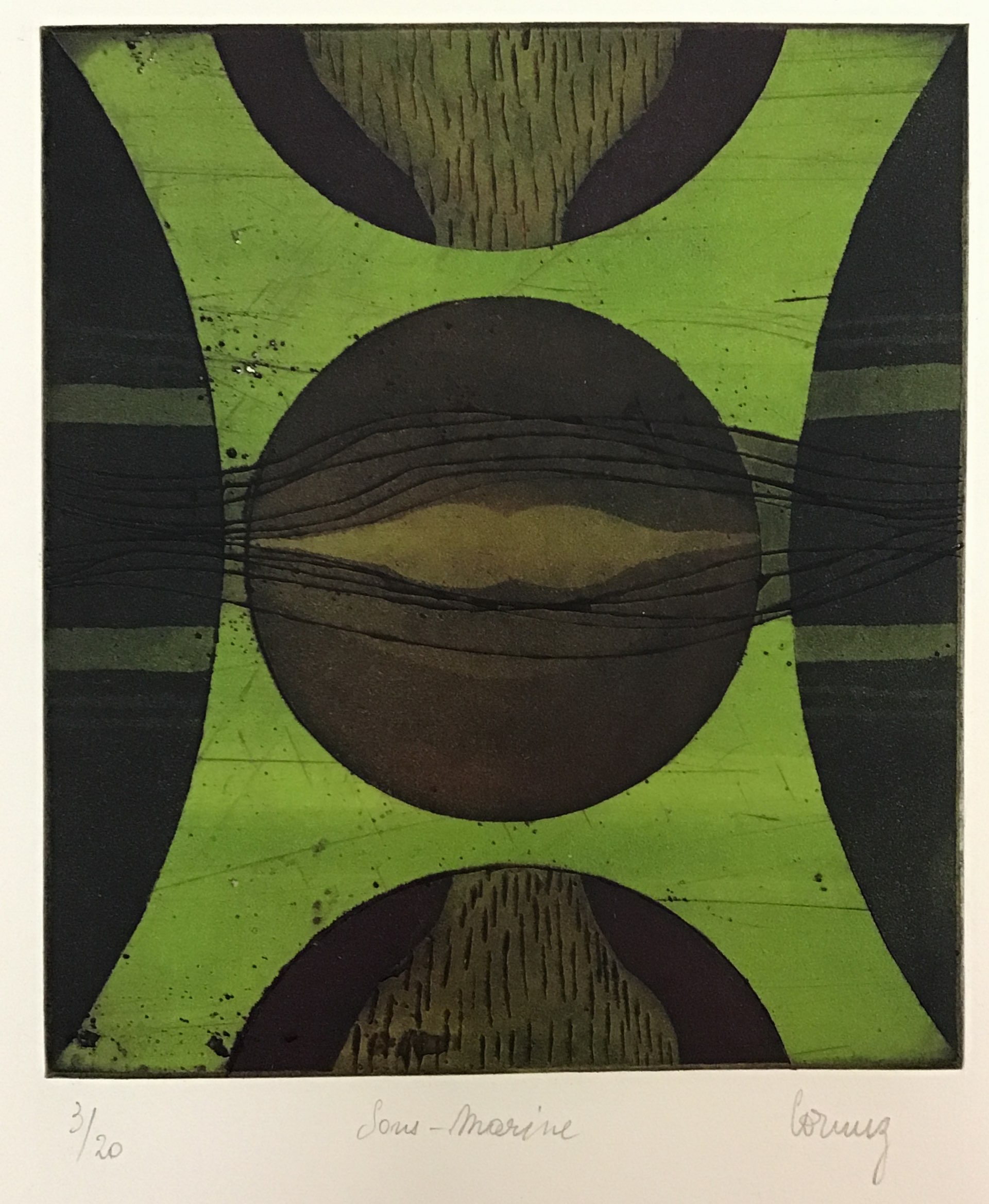 Sous-marine 1973 – Aquatinte, Eau forte, Papier, 38x53,5 cm