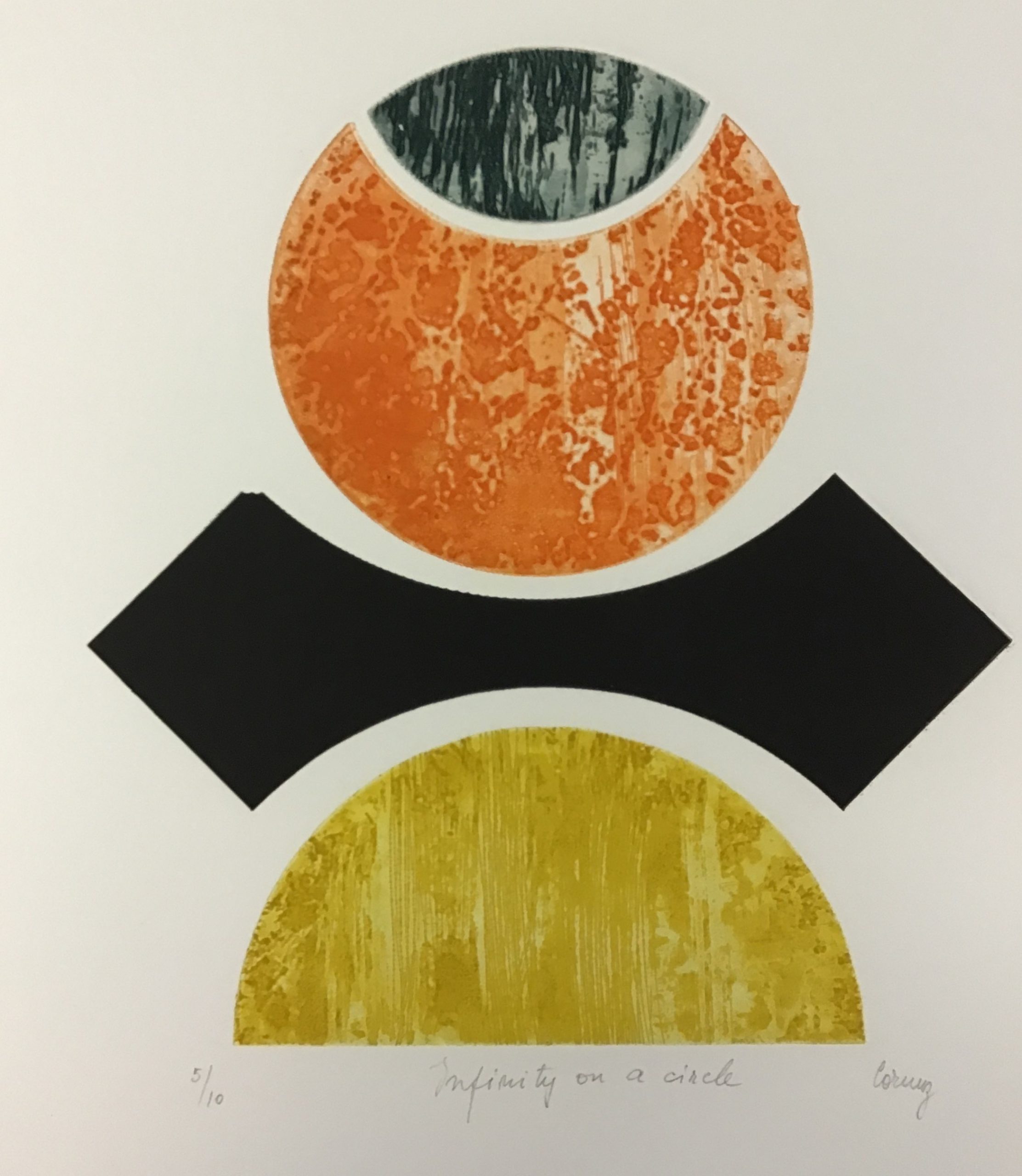Infinity on a circle 1973 – Aquatinte, Eau forte, Papier, 50x66 cm
