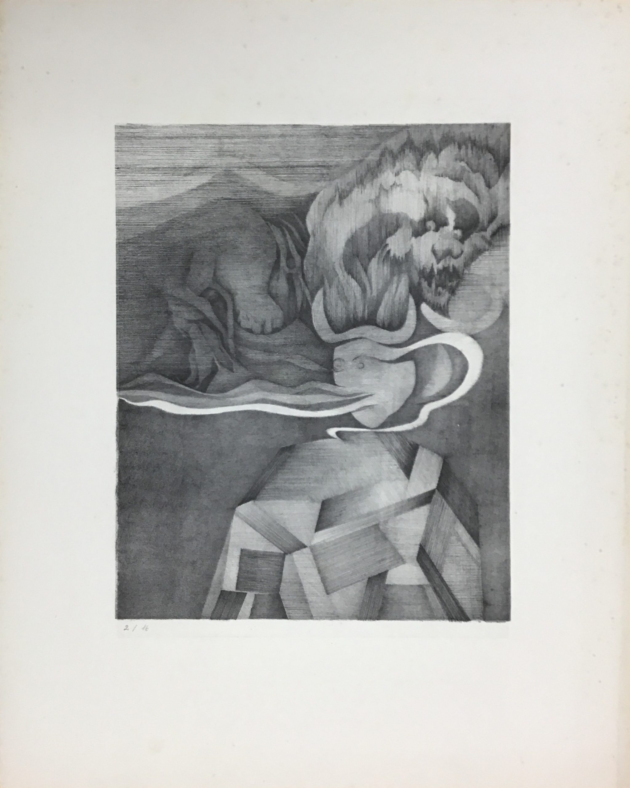 Le génie ailé 1979 – Lithographie, 45x56 cm