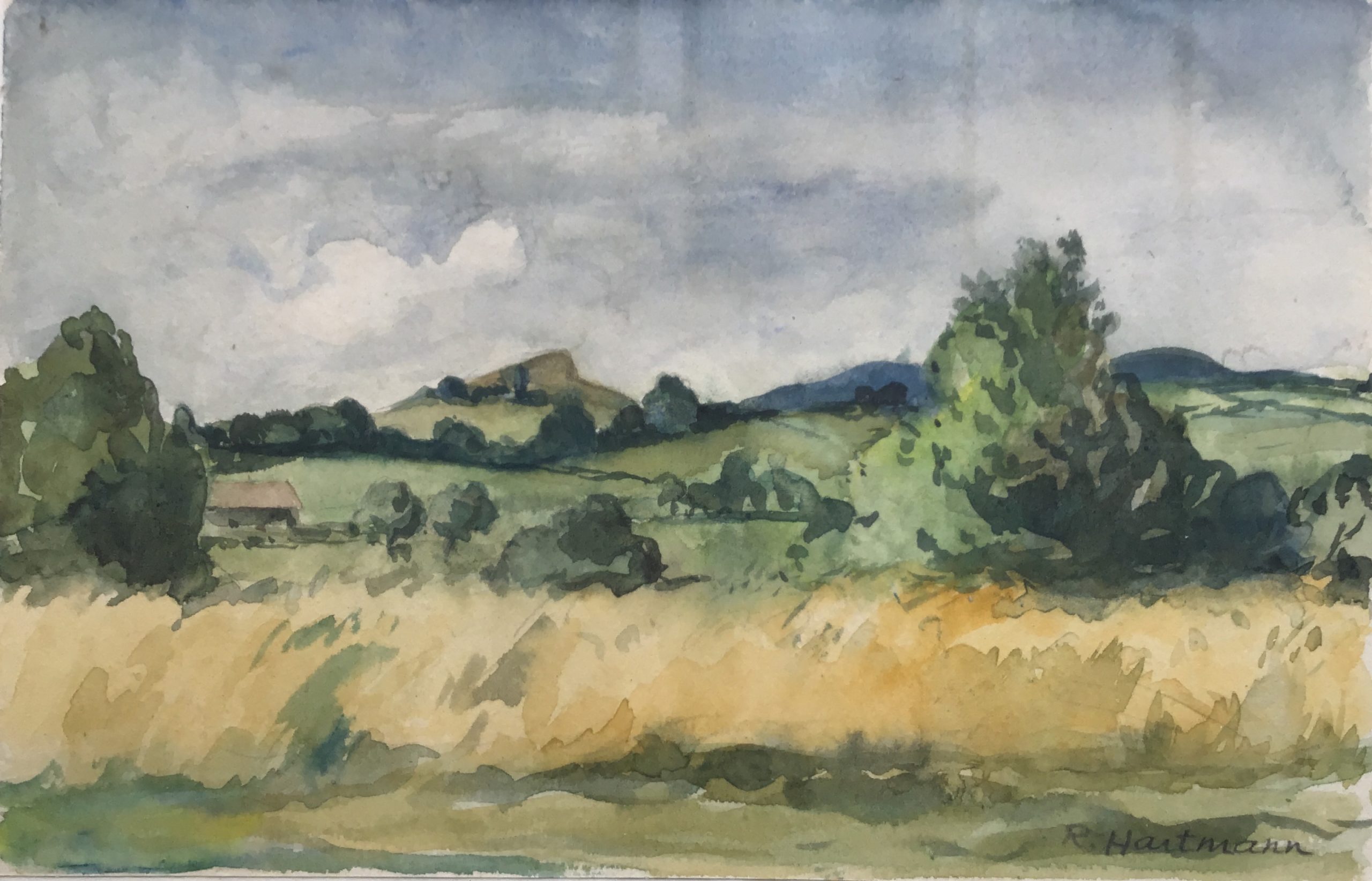 <i>Paysage</i>  – Aquarelle, 23x15 cm