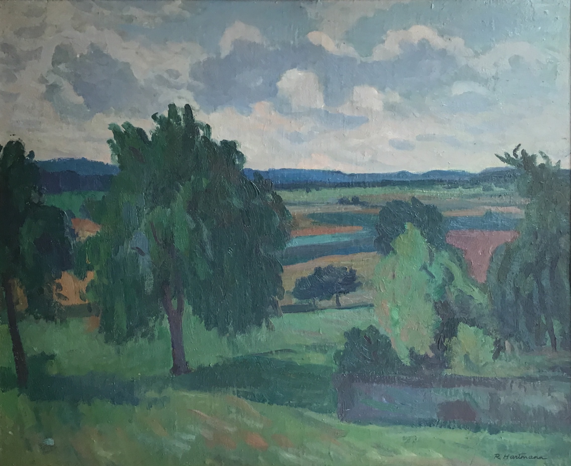 Grand cerisier 1971 – Huile, Toile, 46x38 cm