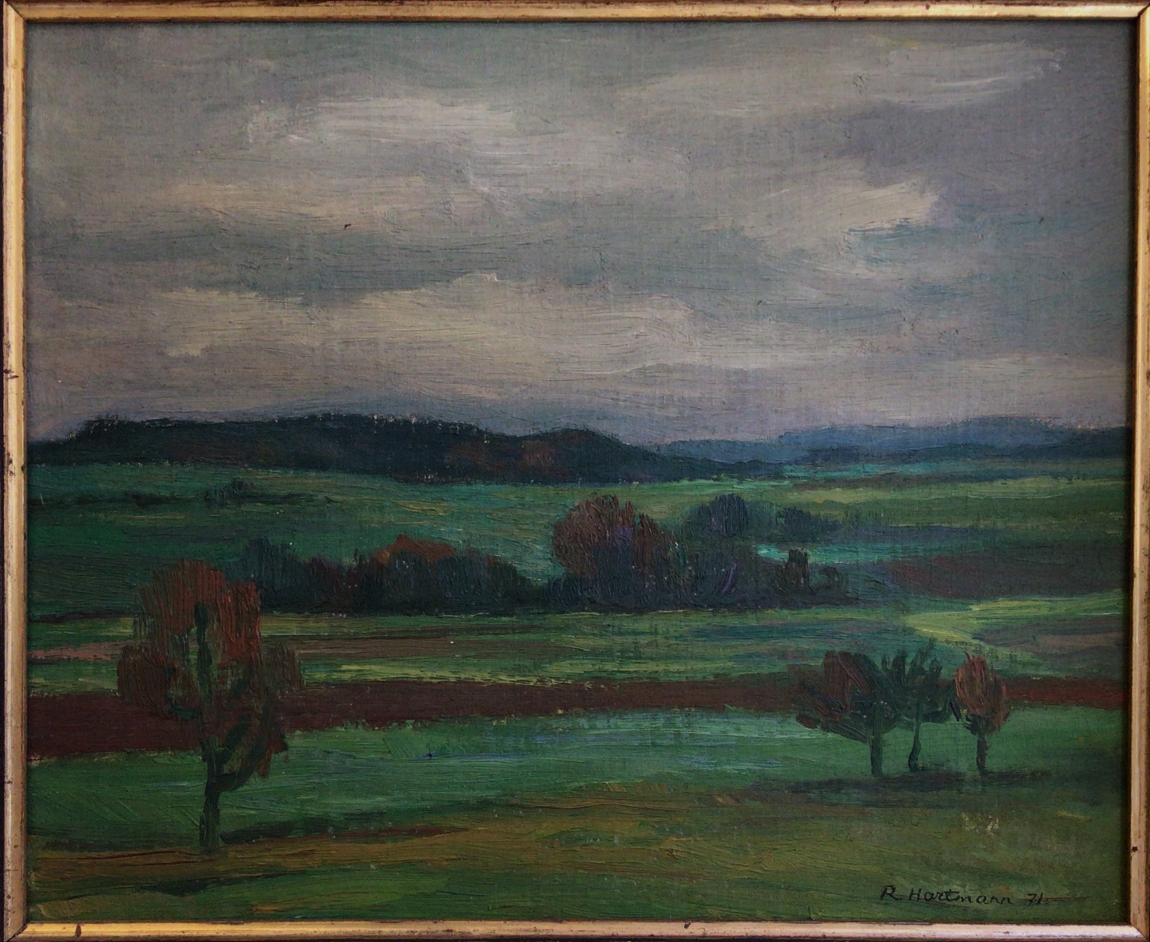 <i>Paysage</i> 1971 – Carton, Huile, Toile, 27x22 cm