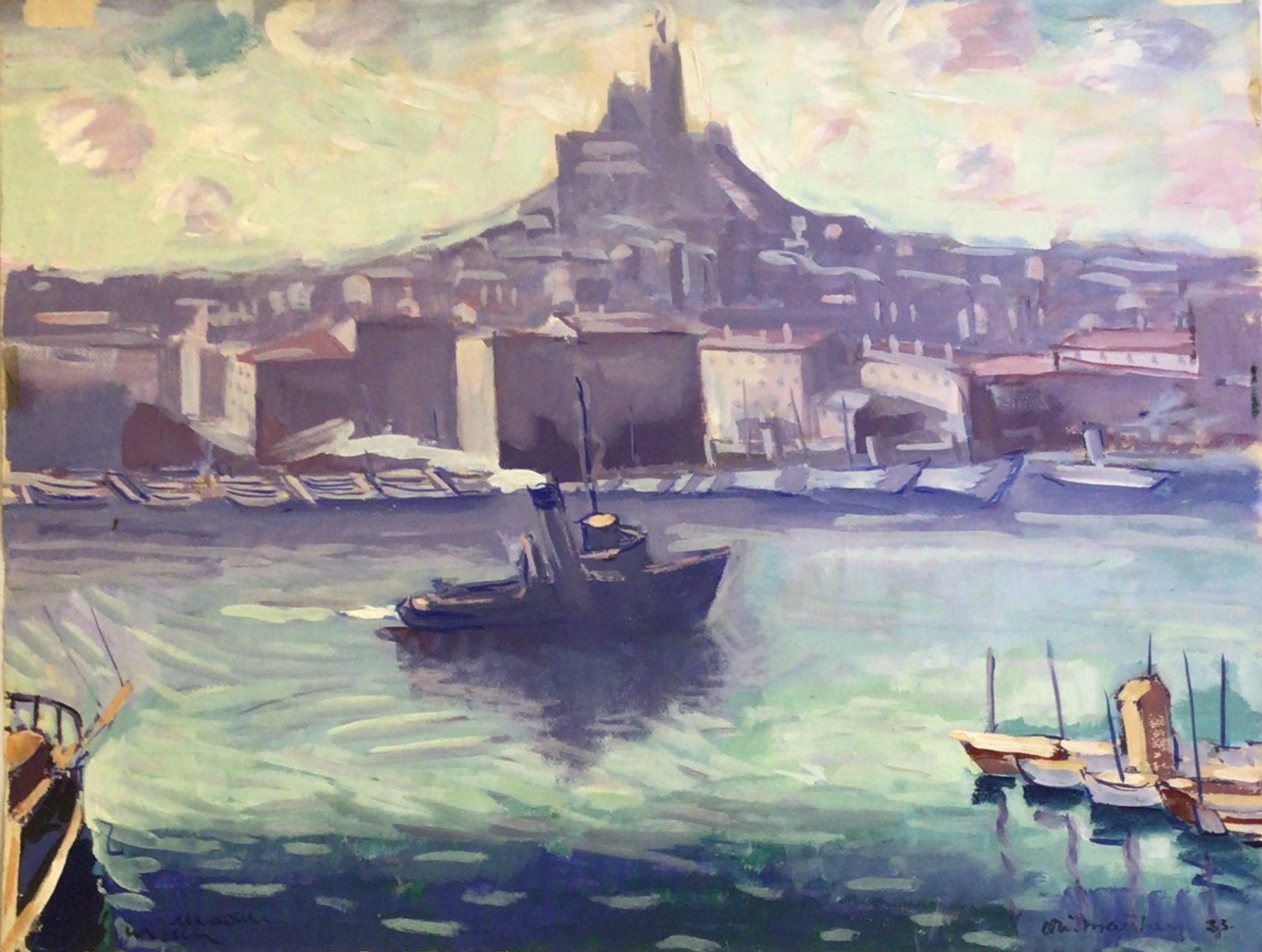 <i>Marseille</i> 1933 – Gouache, Papier, 48 x 63 cm
