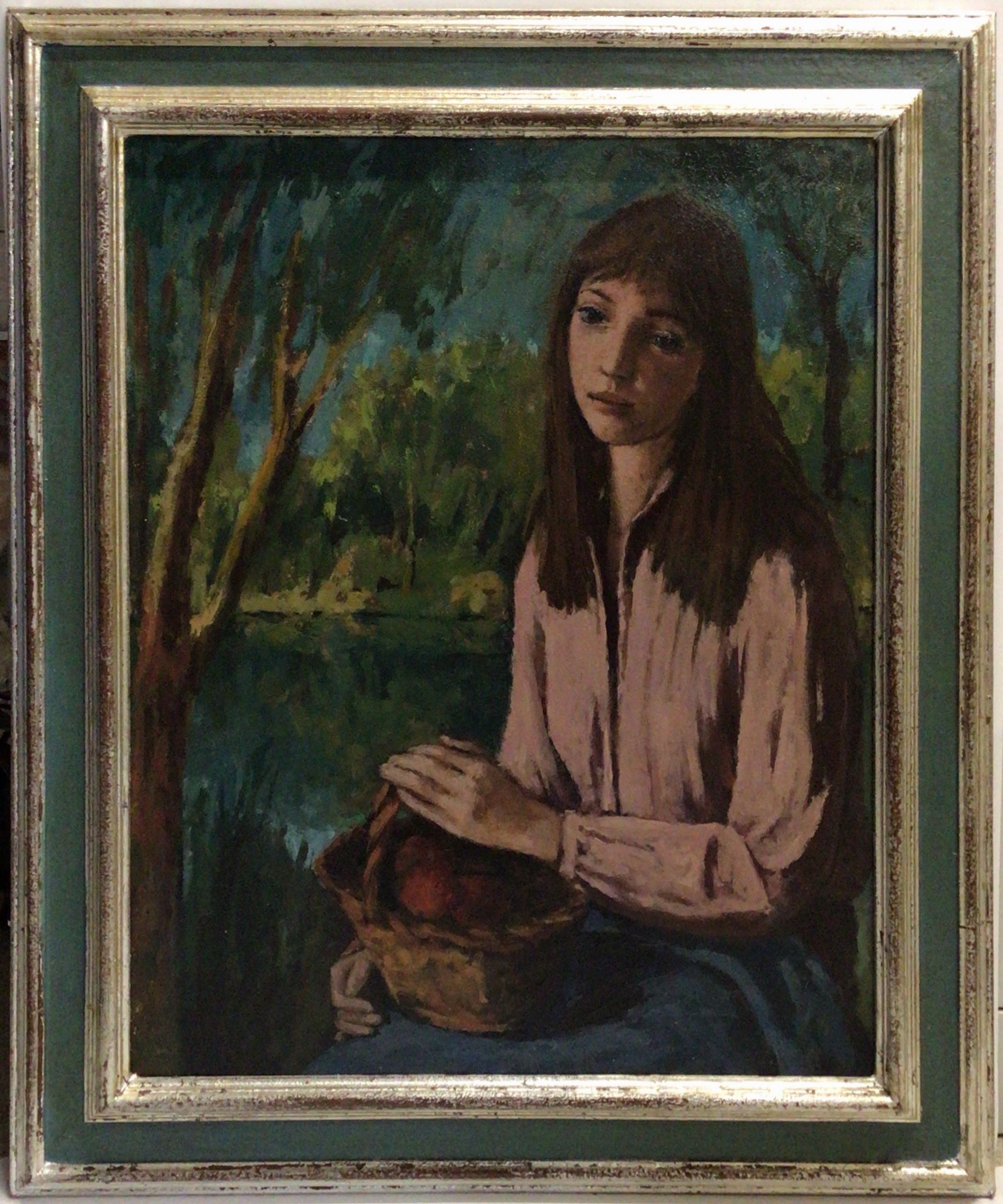 Au bord de l’eau 1981 – Huile, Panneau, 71x59 cm