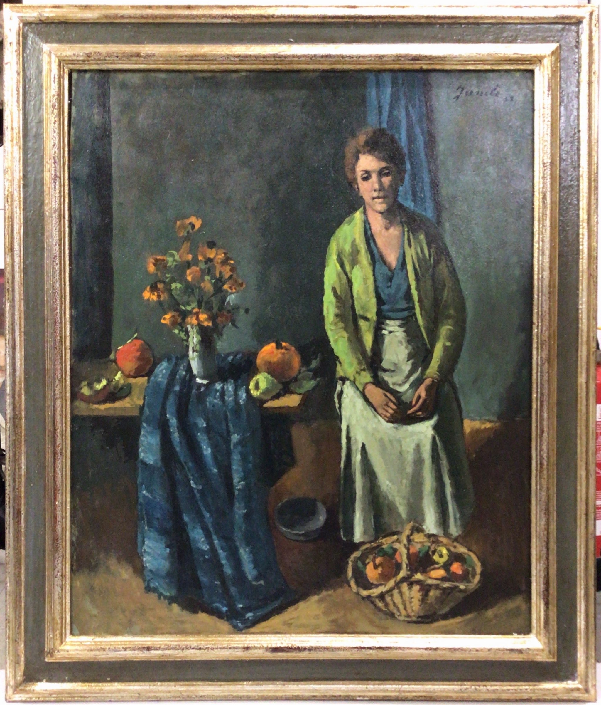 Ménagère 1987 – Huile, Panneau, 80x67 cm