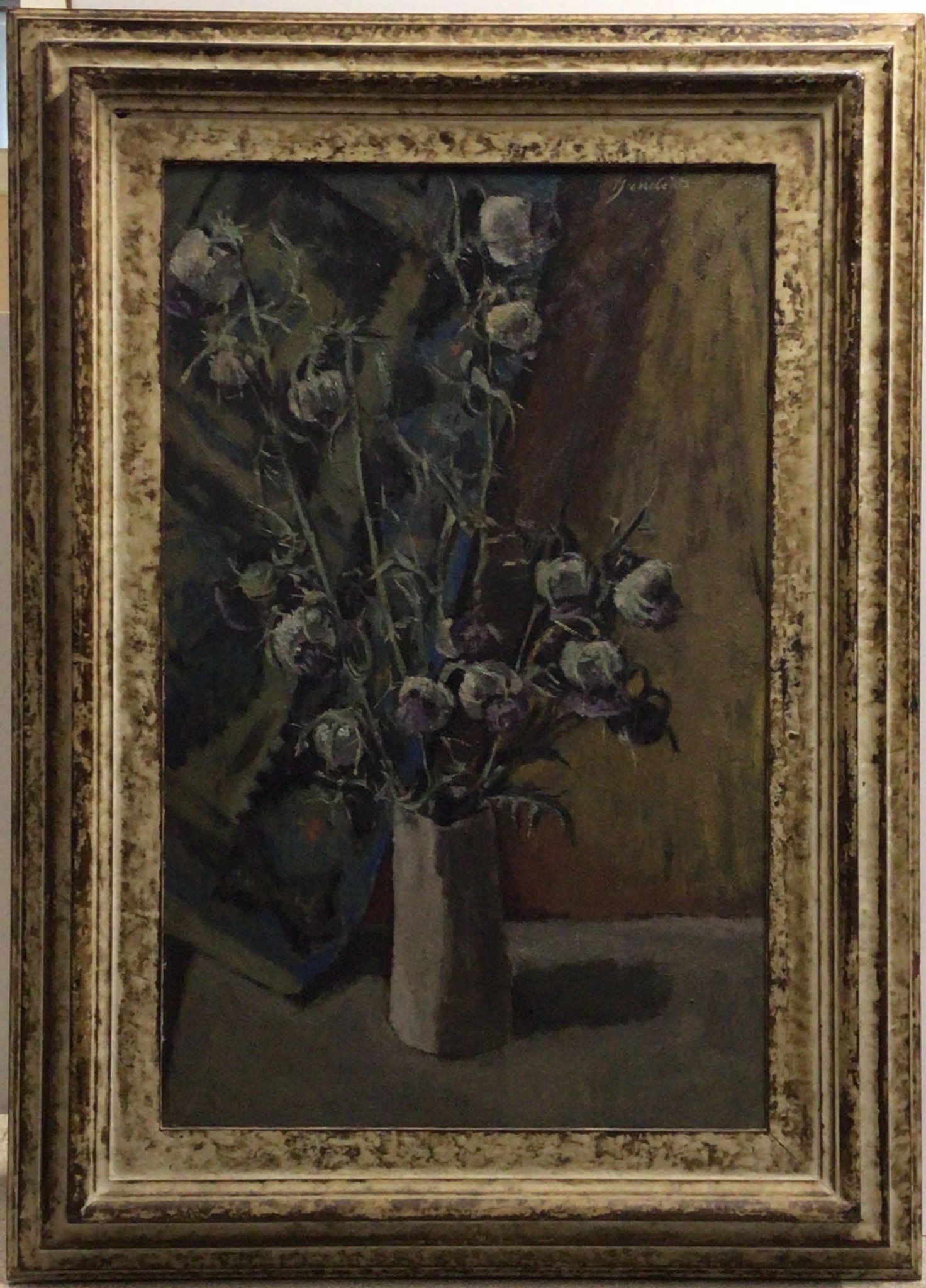 Les chardons 1953 – Huile, Panneau, 87x55 cm