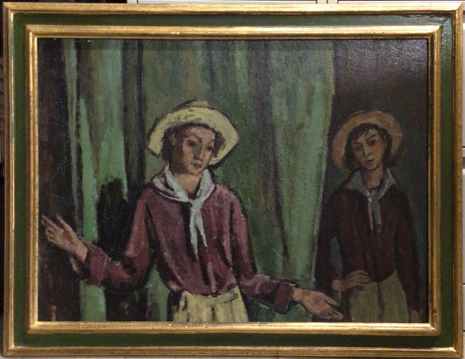 Les baladins 1967 – Huile, Panneau, 57x79 cm