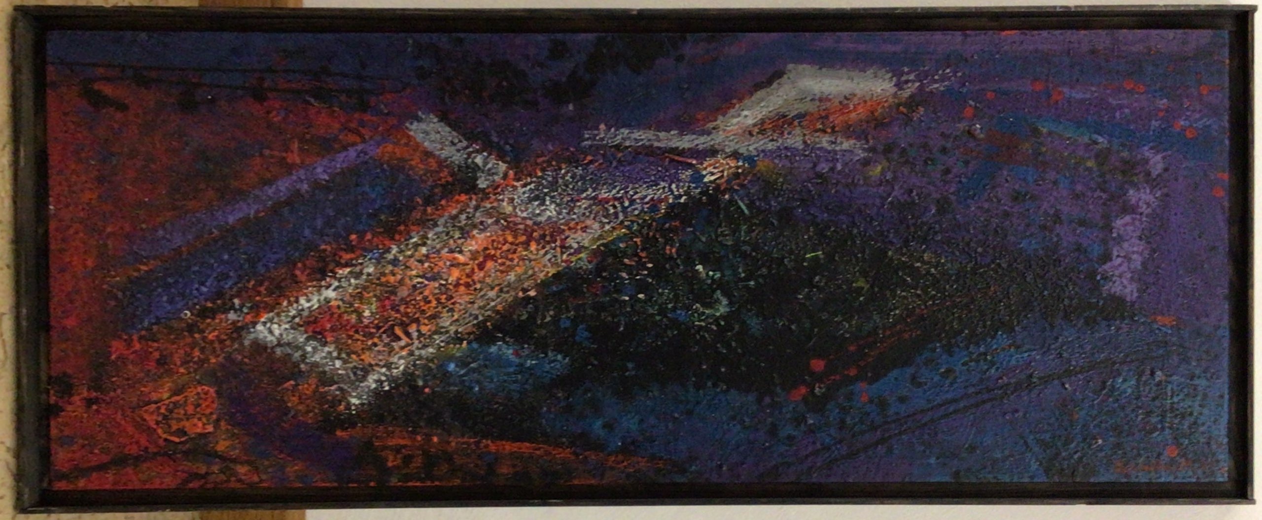 L’esprit s’en va 1977 – Acrylique, Bois aggloméré, 40x100 cm