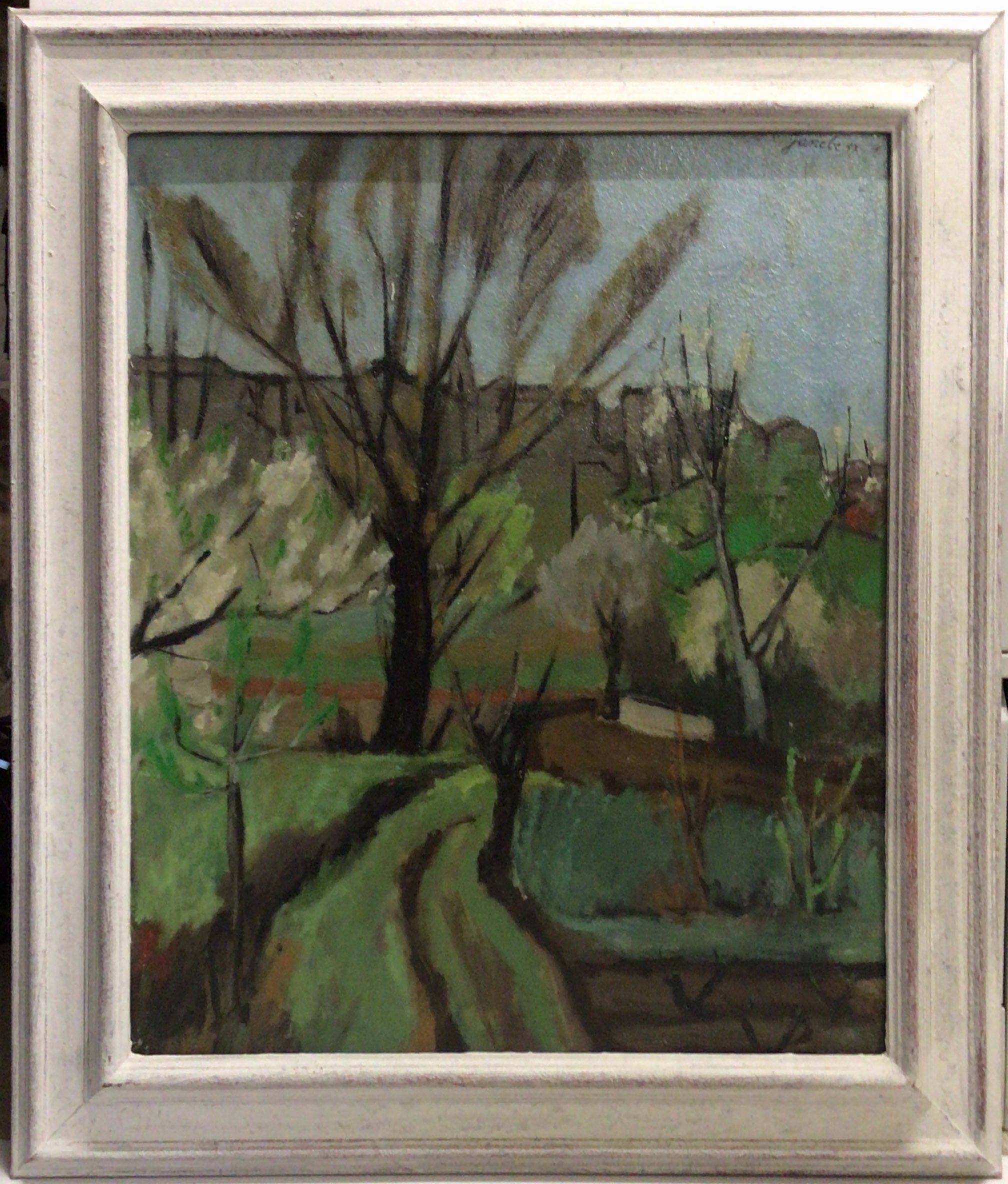 Printemps dans le midi 1957 – Huile, Panneau, 72x62 cm