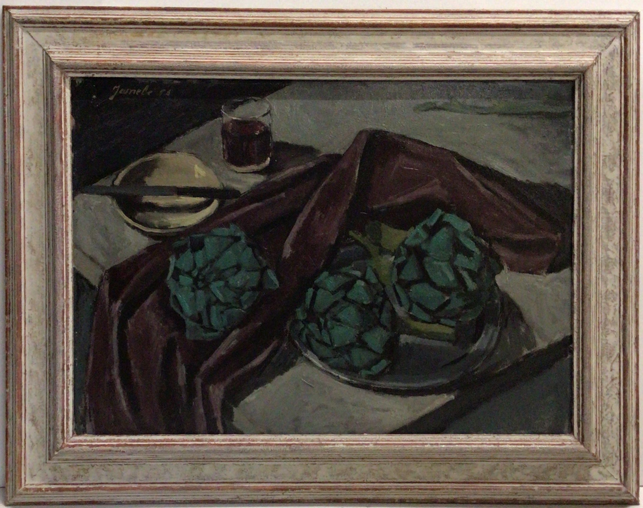 Les artichauts 1955 – Huile, Panneau, 51x72 cm