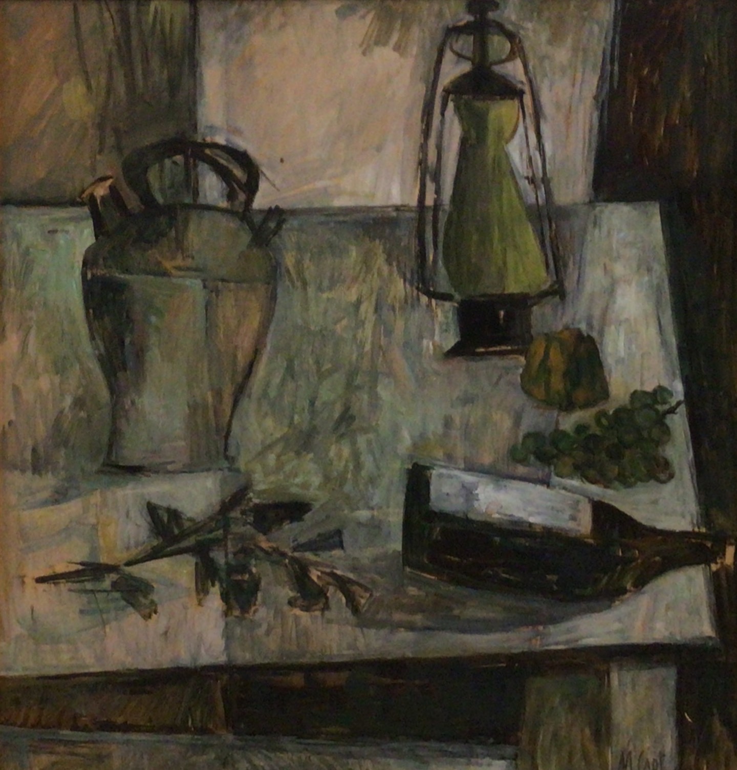 <i>Cruche</i>  – Huile, Panneau, 61 x 59  cm