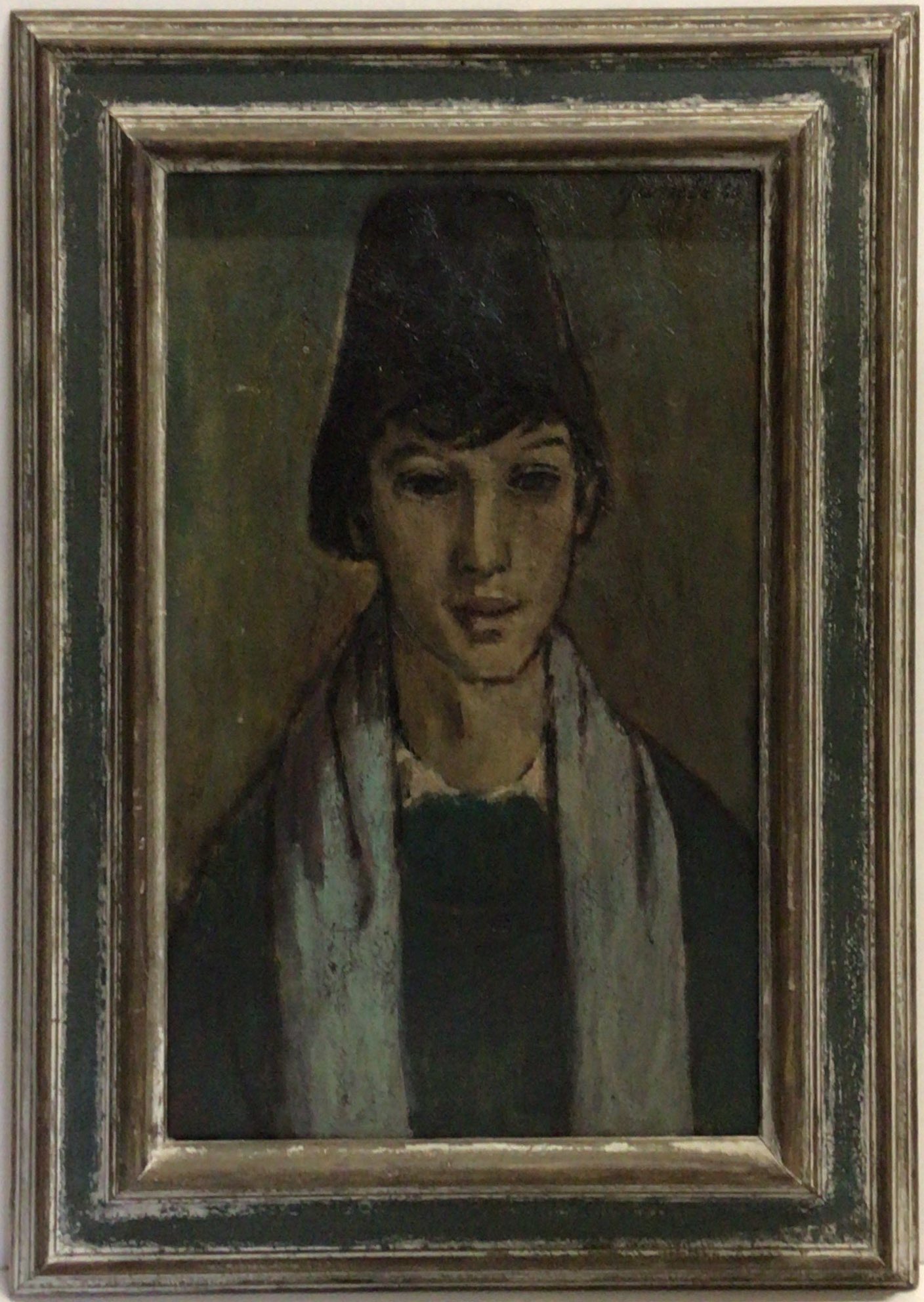 Le poète 1960 – Huile, Panneau, 58.5x37 cm