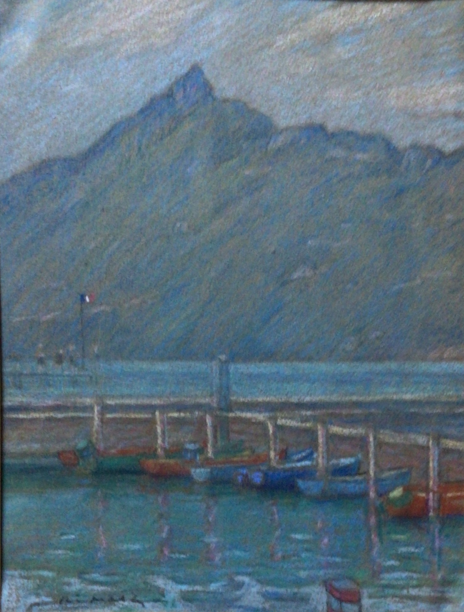 INCONNU Vers 1950 – Carton, Pastel, 31,5 x 24 cm