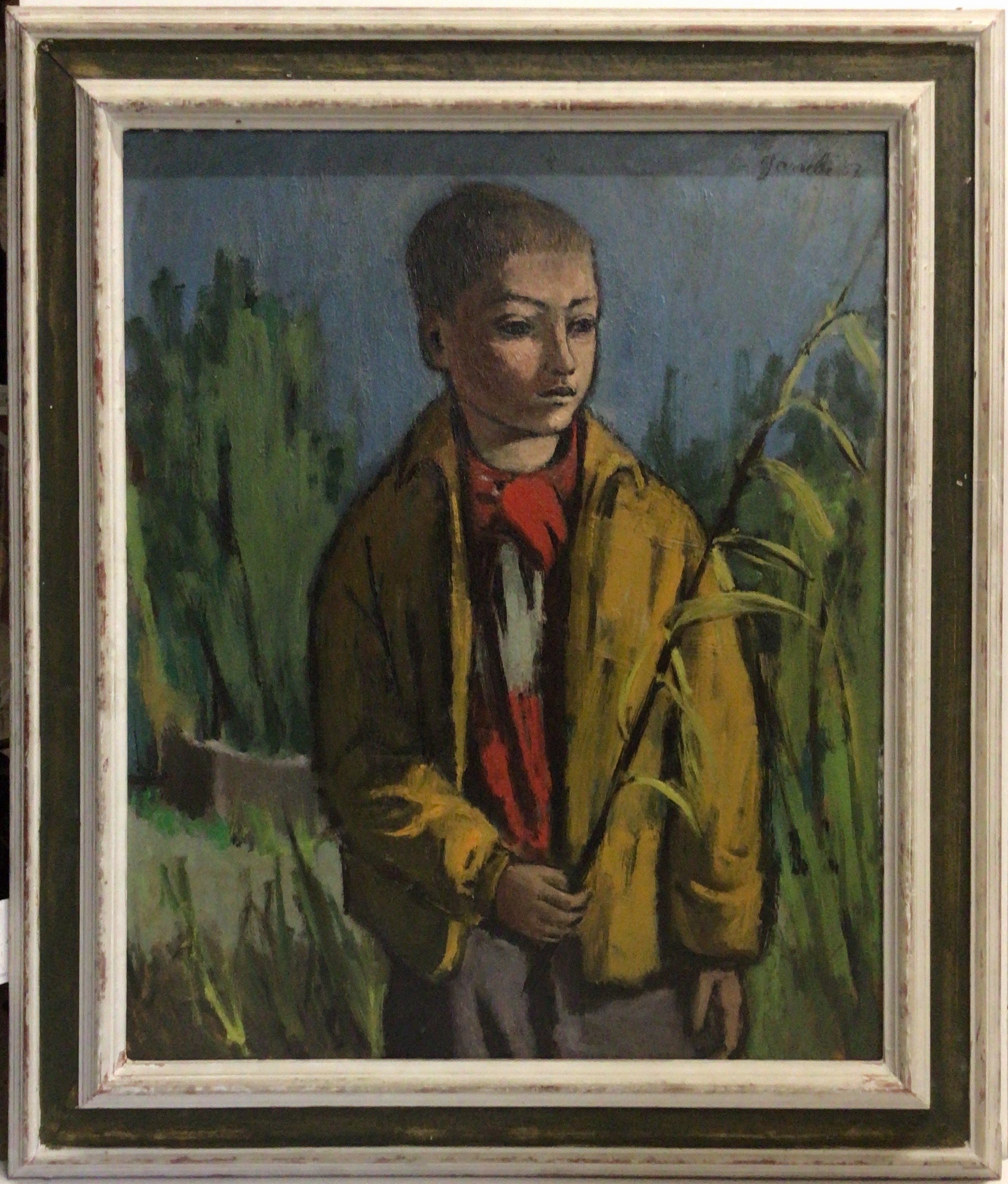 Jean-Luc au roseau 1957 – Huile, Panneau, 73x61 cm